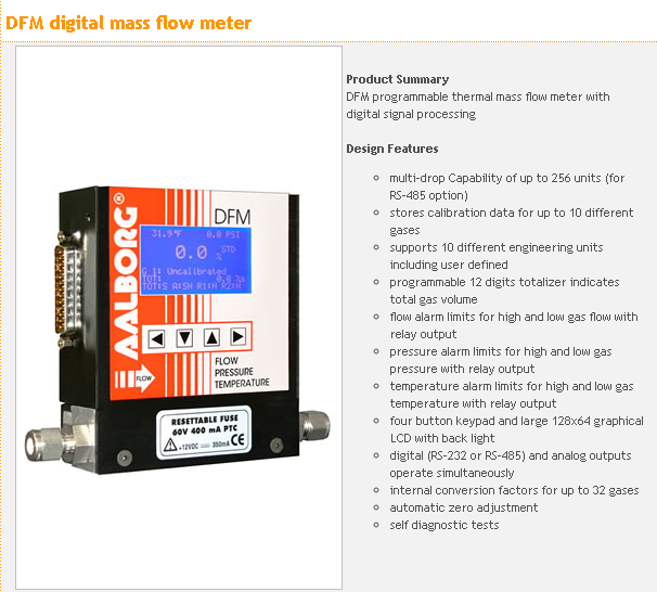 DFM digital mass flow meter